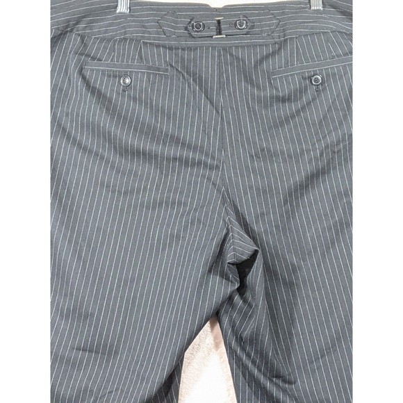 Lane Bryant Women Pants 26 Straight Leg Career Dress Black Pinstripe - Picture 3 of 10